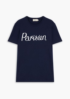 Maison Kitsuné - Printed cotton-jersey T-shirt - Blue - XS