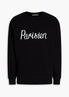 Maison Kitsuné - Printed French cotton-terry sweatshirt - Black - L