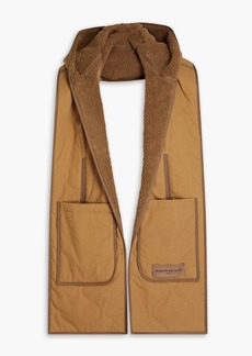 Maison Kitsuné - Quilted cotton and faux shearling hooded scarf - Brown - OneSize