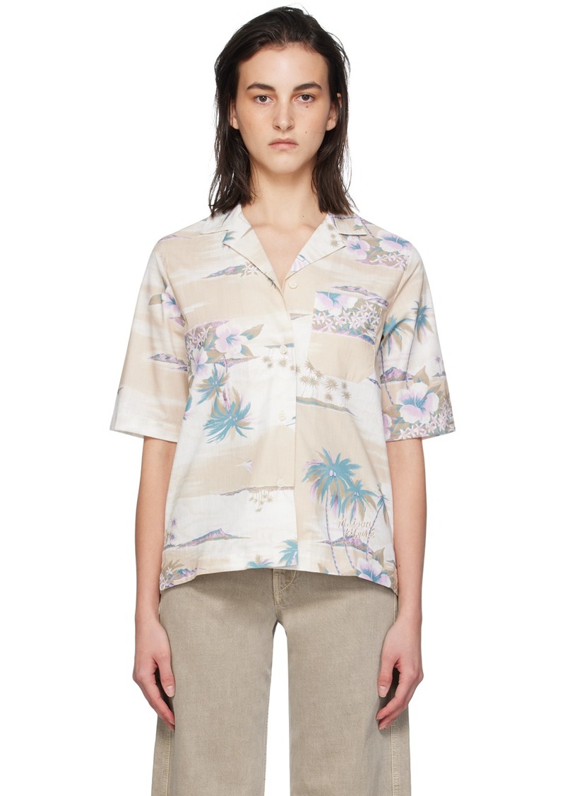 Maison Kitsuné Beige Resort Shirt