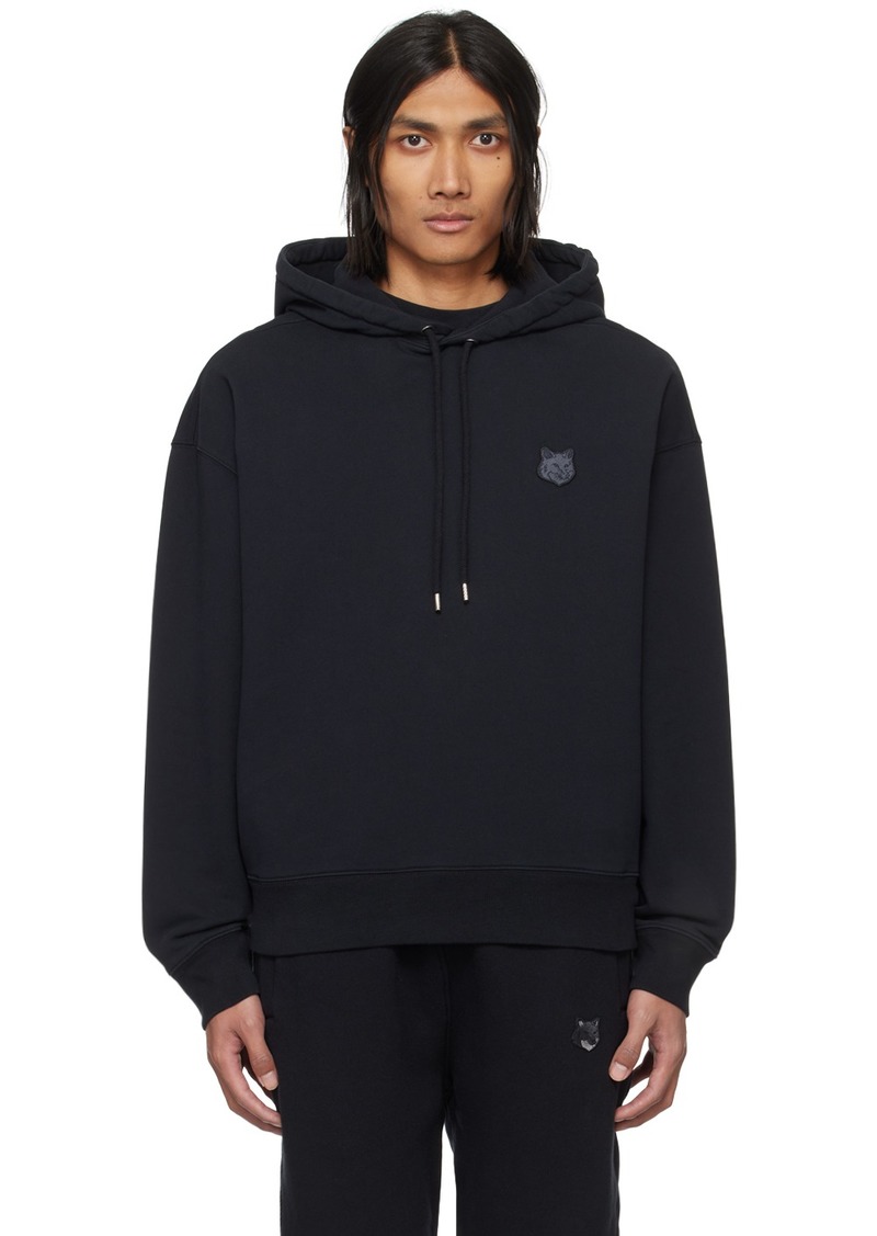 Maison Kitsuné Black Bold Fox Head Hoodie