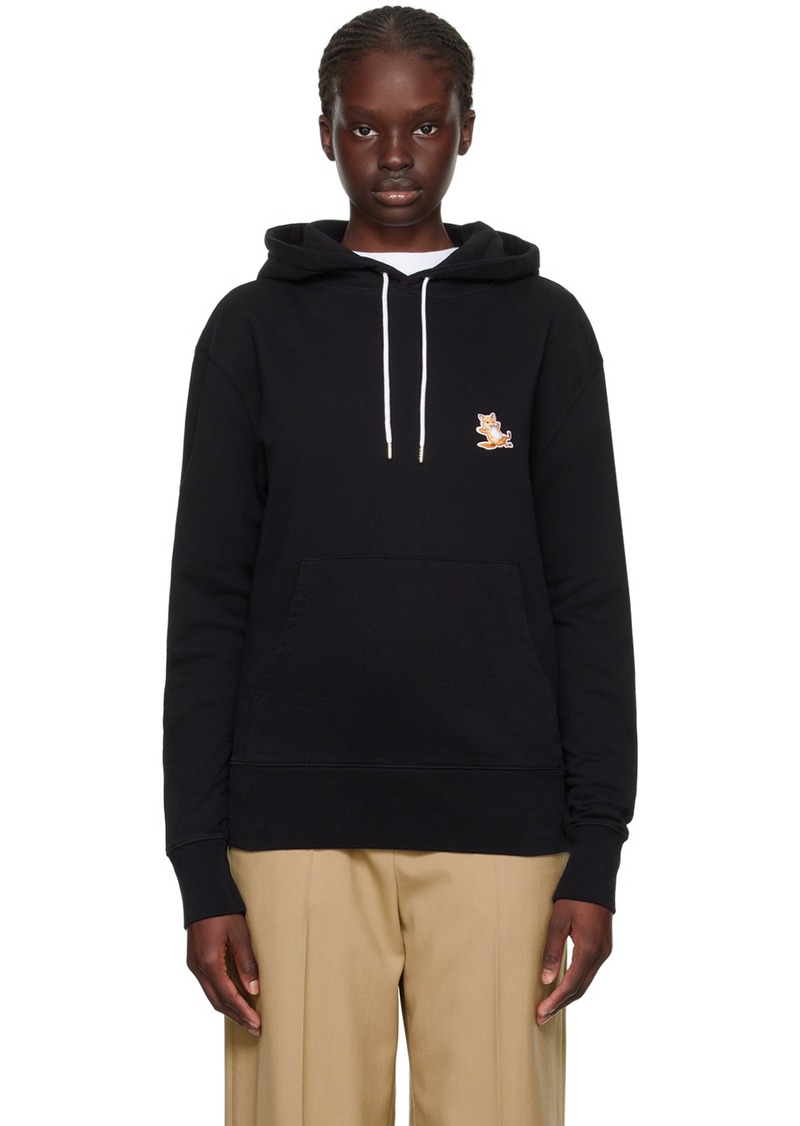 Maison Kitsuné Black Chillax Fox Patch Hoodie