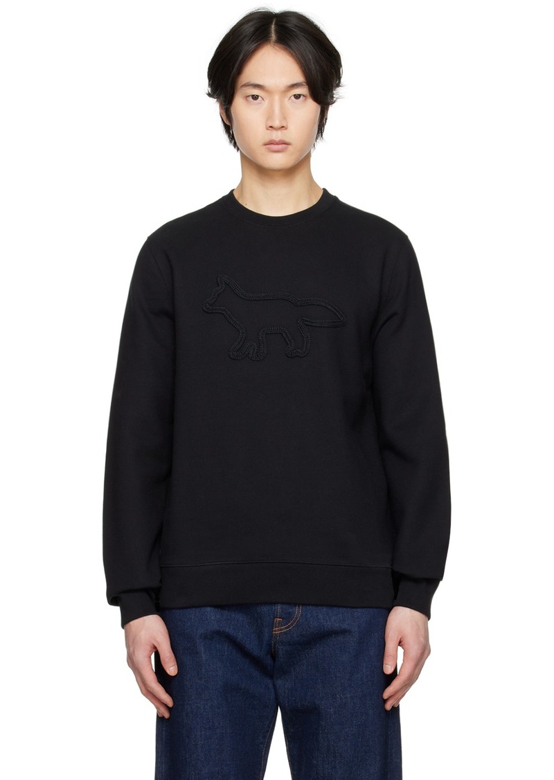 Maison Kitsuné Black Contour Fox Sweatshirt