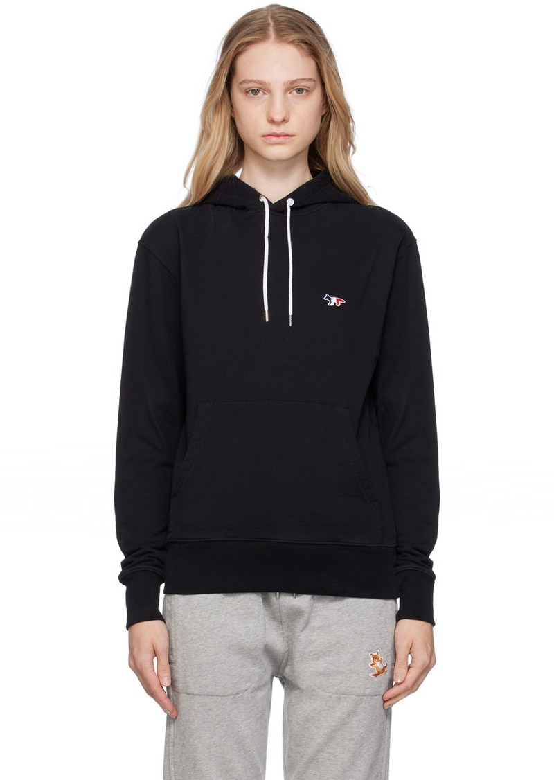 Maison Kitsuné Black Tricolor Fox Hoodie