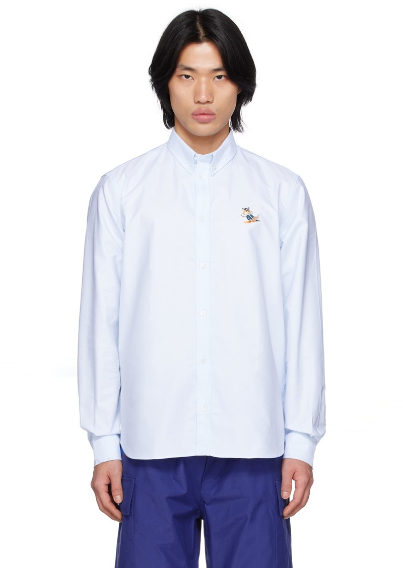 Maison Kitsuné Blue Dressed Fox Shirt