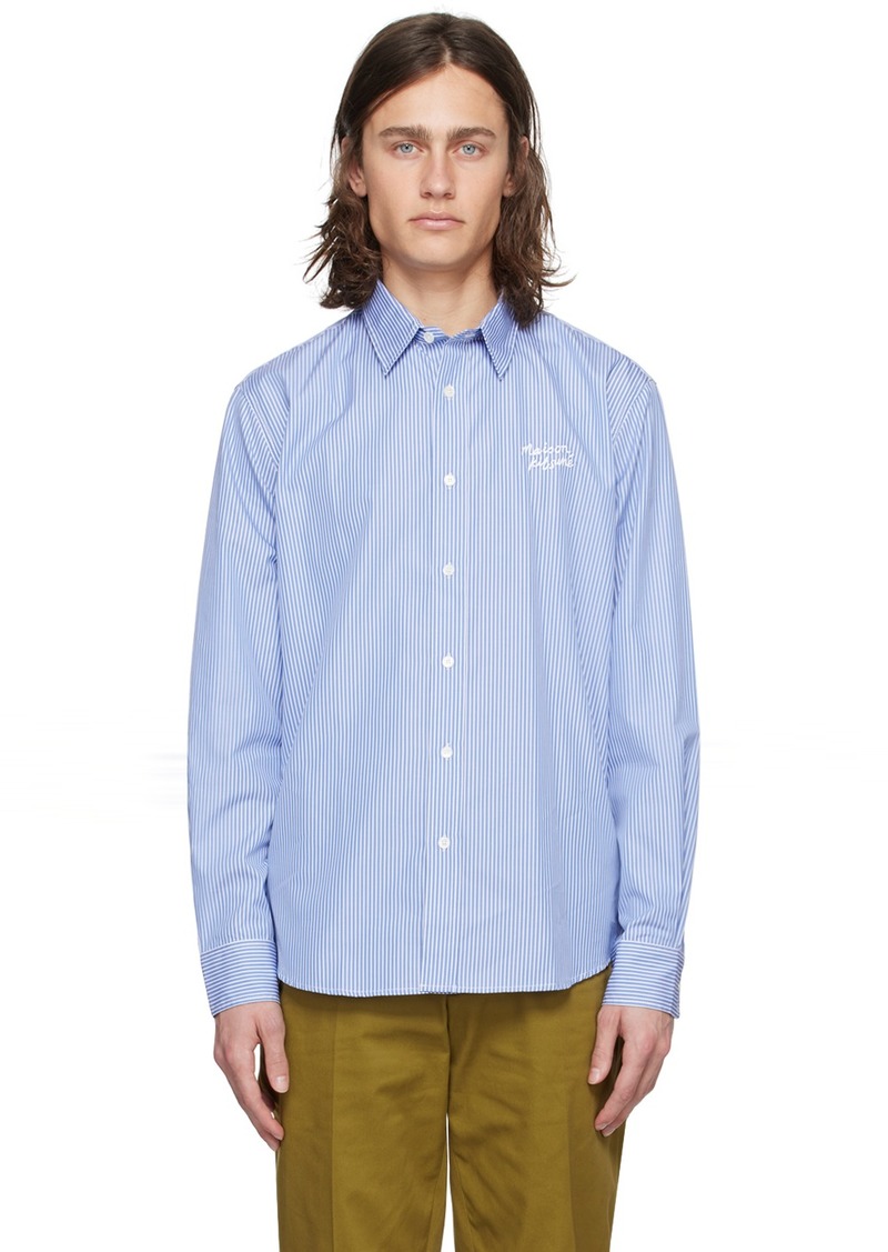 Maison Kitsuné Blue Striped Shirt