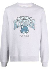 MAISON KITSUNÉ Campus Fox logo cotton sweatshirt