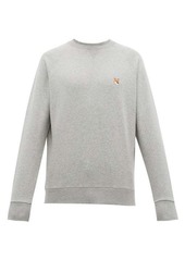 Maison Kitsuné Fox-appliqué cotton-jersey sweatshirt