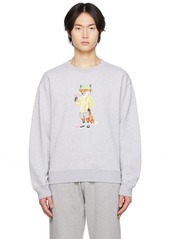 Maison Kitsuné Gray Dressed Fox Sweatshirt