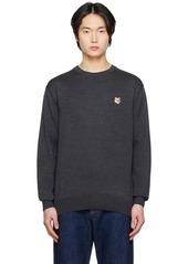 Maison Kitsuné Gray Fox Head Sweater