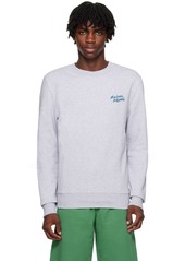 Maison Kitsuné Gray Handwriting Sweatshirt