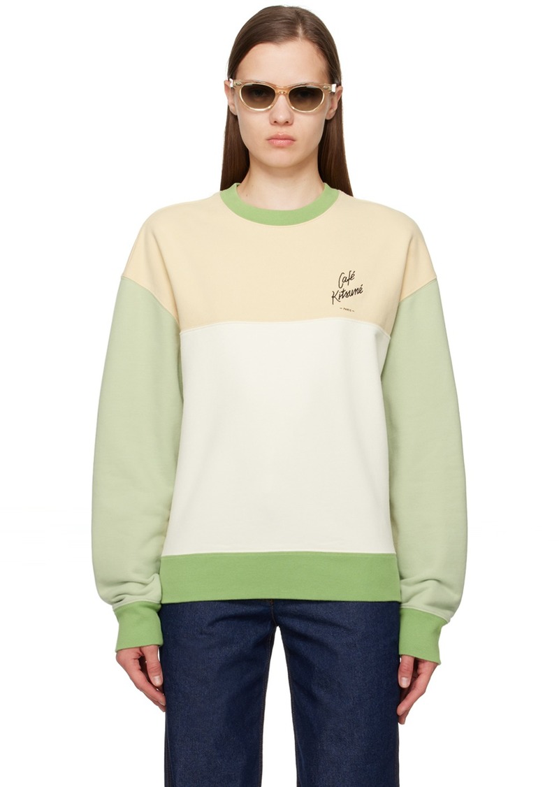 Maison Kitsuné Green 'Café Kitsune' Sweatshirt