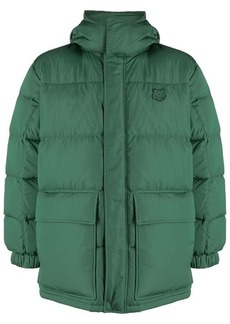 MAISON KITSUNÉ HOODED PUFFER IN NYLON WITH TONAL FOX HEAD PATCH CLOTHING