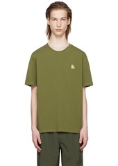 Maison Kitsuné Khaki Chillax Fox T-Shirt