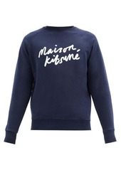 Maison Kitsuné Logo-print cotton-jersey sweatshirt