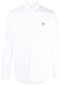 MAISON KITSUNÉ BUTTON DOWN CLASSIC SHIRT WITH INSTITUTIONAL FOX H CLOTHING