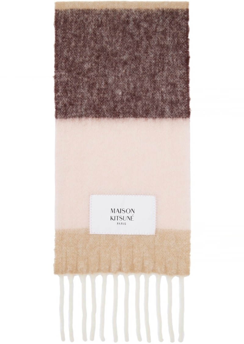 Maison Kitsuné Multicolor Baby Alpaca Scarf