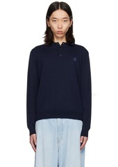 Maison Kitsuné Navy Bold Fox Head Polo