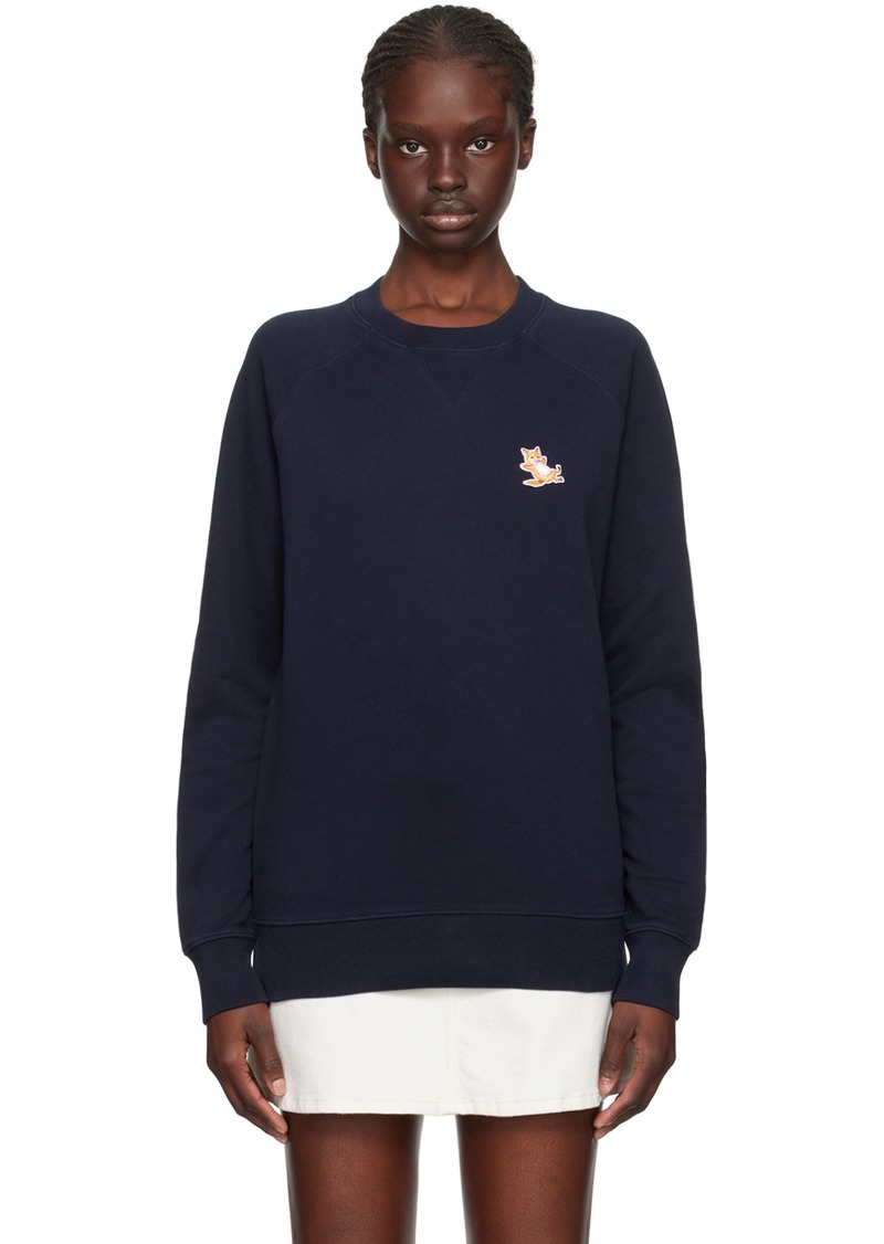 Maison Kitsuné Navy Chillax Fox Sweatshirt