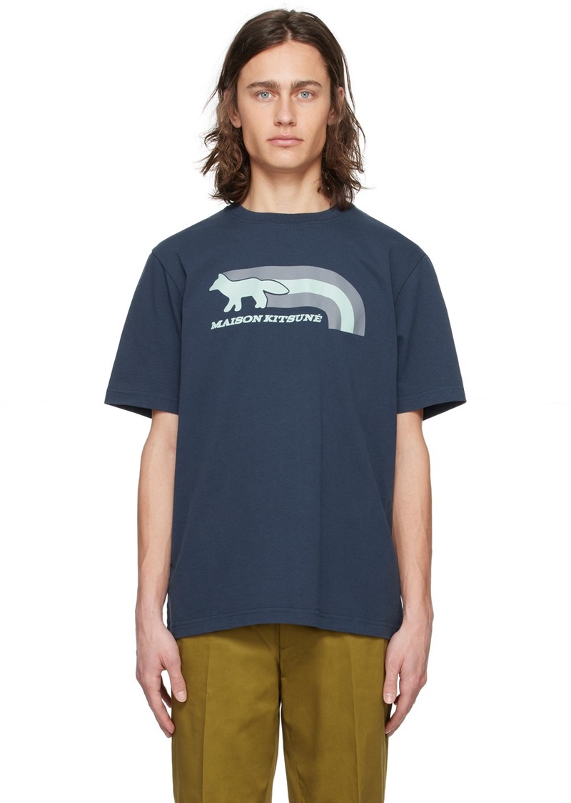 Maison Kitsuné Navy Flash Fox T-Shirt
