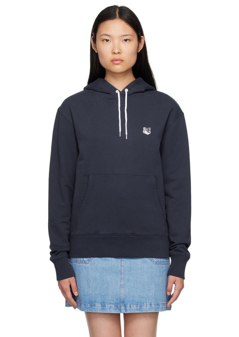 Maison Kitsuné Navy Fox Head Hoodie