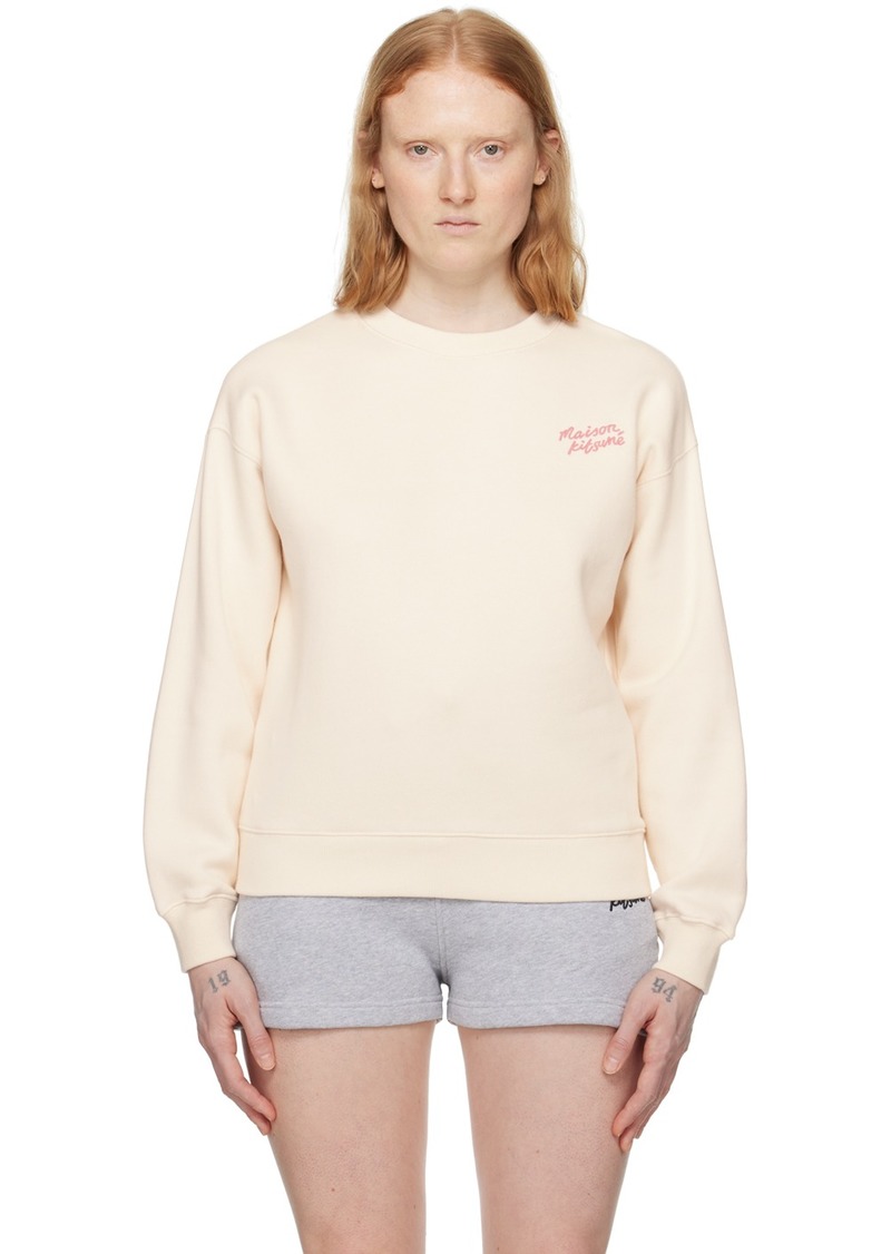 Maison Kitsuné Off-White Handwriting Sweatshirt