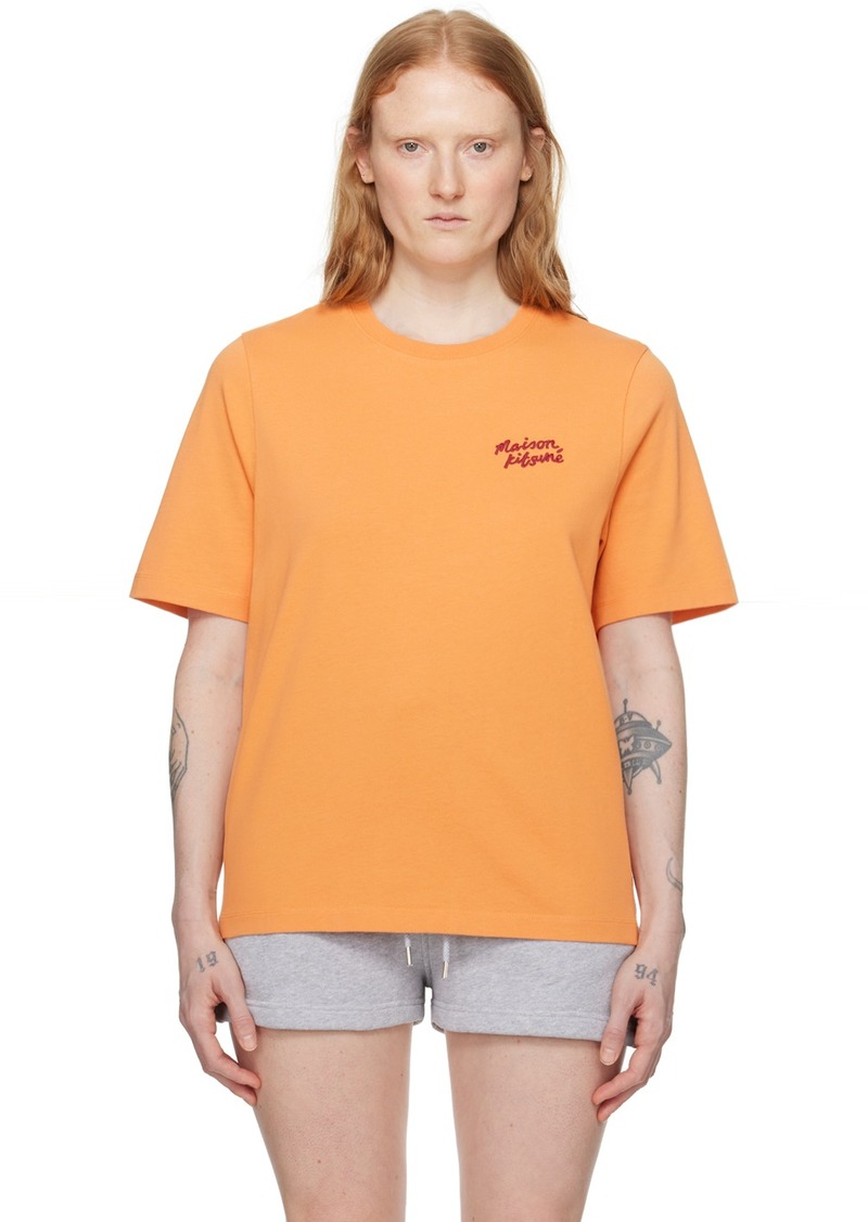 Maison Kitsuné Orange Handwriting T-Shirt