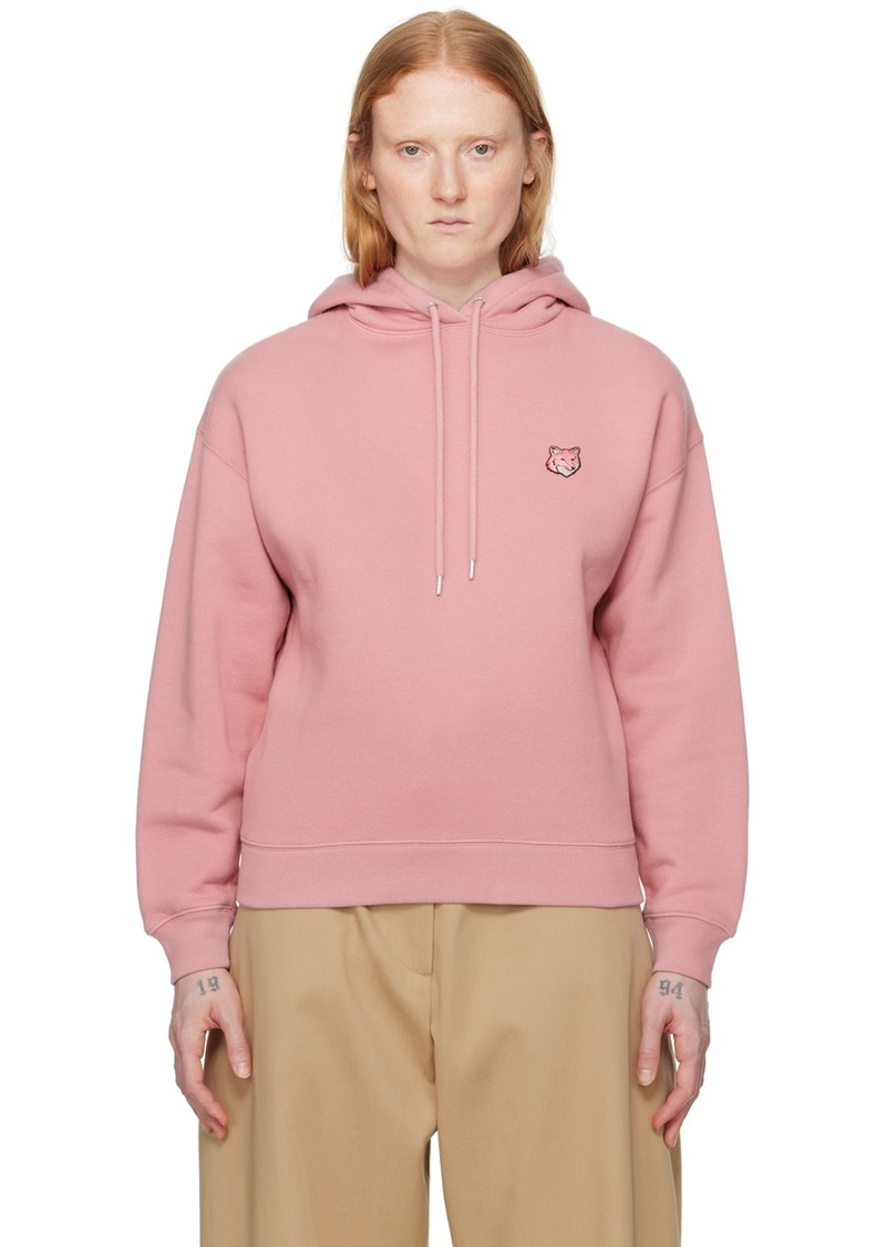 Maison Kitsuné Pink Bold Fox Head Hoodie