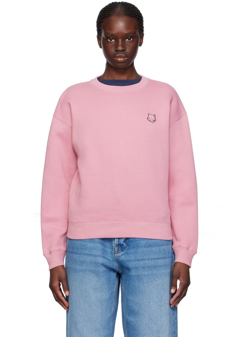 Maison Kitsuné Pink Bold Fox Head Sweatshirt