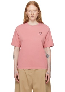 Maison Kitsuné Pink Bold Fox Head T-Shirt
