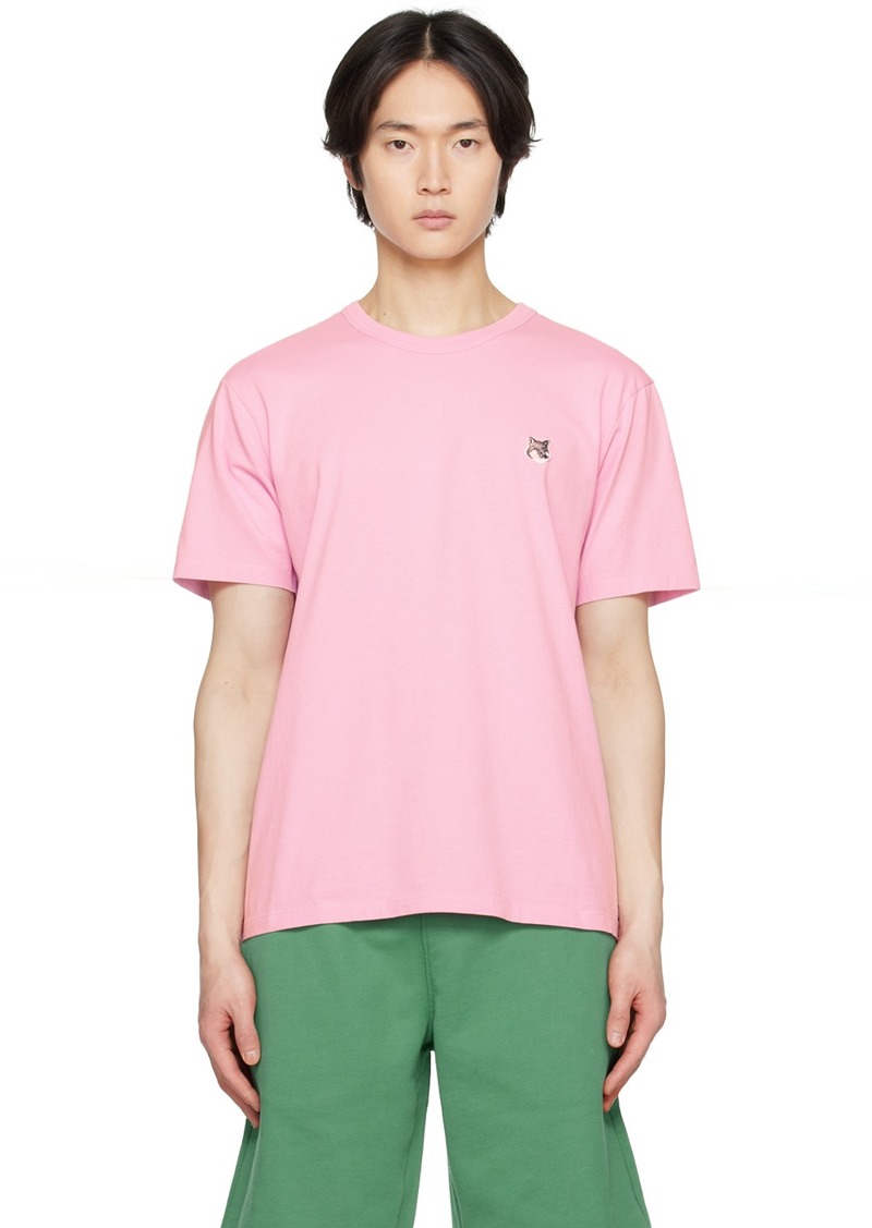 Maison Kitsuné Pink Fox Head T-Shirt