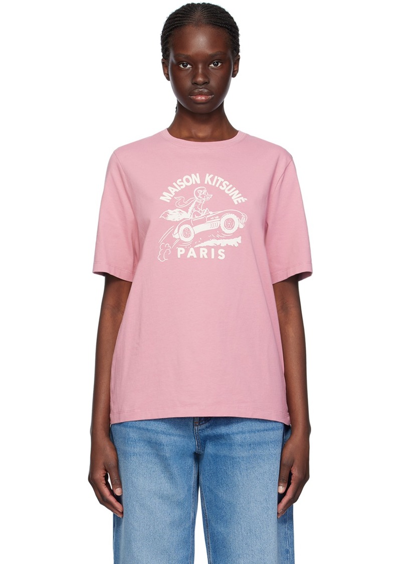 Maison Kitsuné Pink Racing Fox T-Shirt