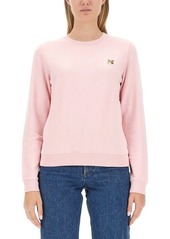 MAISON KITSUNÉ SWEATSHIRT WITH FOX PATCH