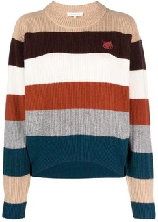 MAISON KITSUNÉ TONAL FOX HEAD PATCH COMFORT RIBBED JUMPER WITH ST CLOTHING
