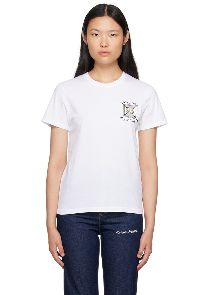 Maison Kitsuné White College Fox T-Shirt