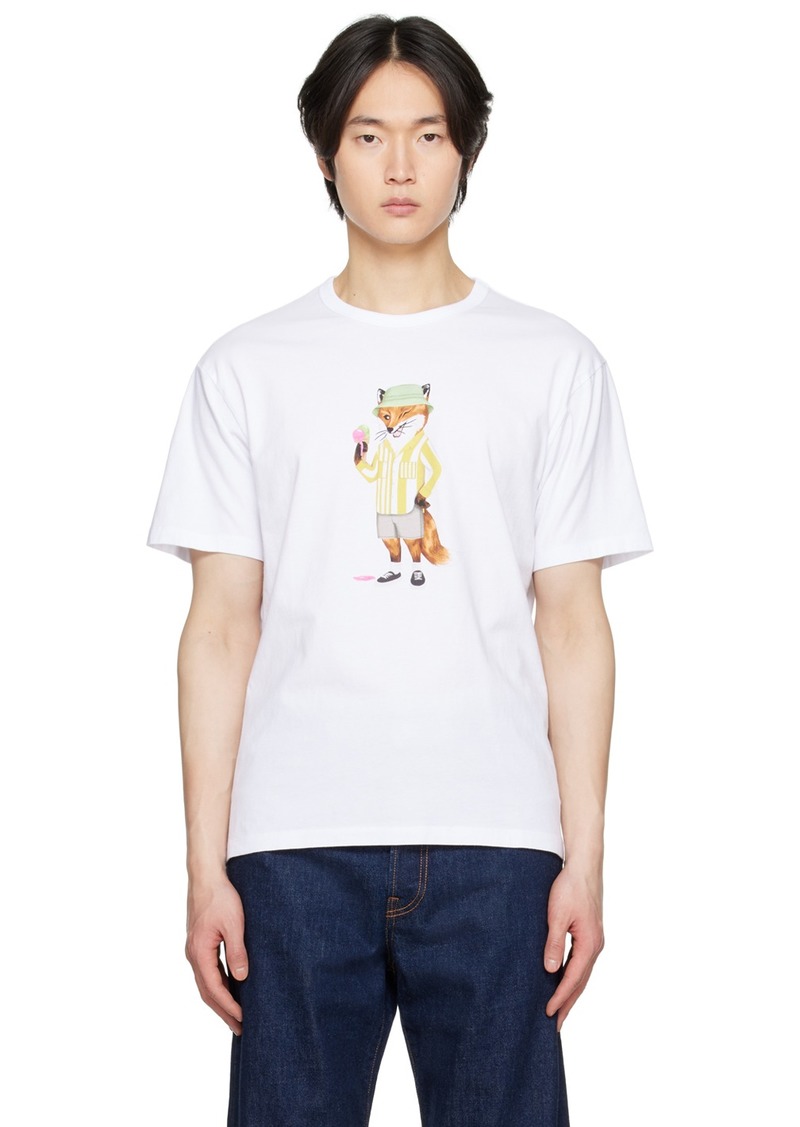 Maison Kitsuné White Dressed Fox T-Shirt