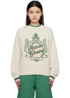 Maison Kitsuné White Hotel Olympia Edition Crest Sweatshirt