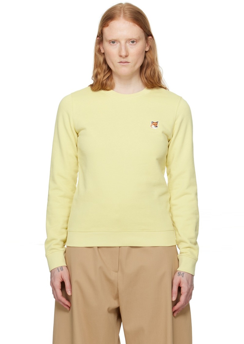 Maison Kitsuné Yellow Bold Fox Head Sweatshirt