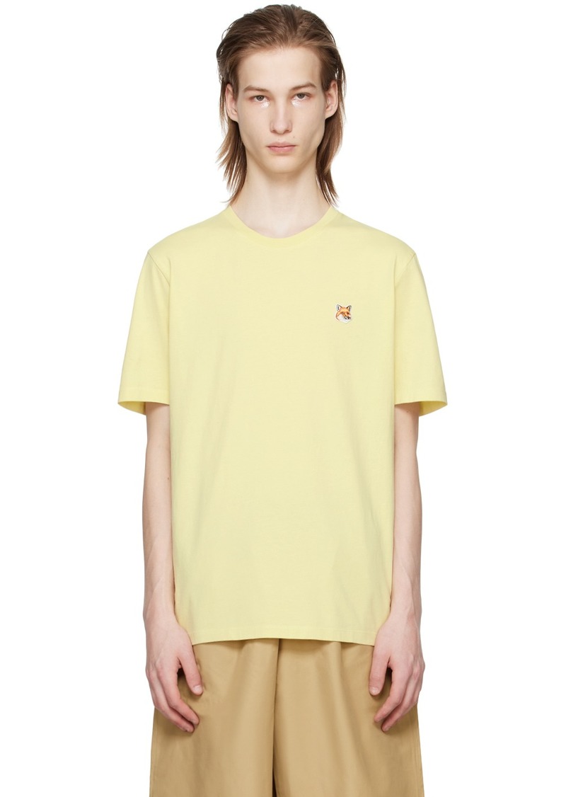 Maison Kitsuné Yellow Bold Fox Head T-Shirt