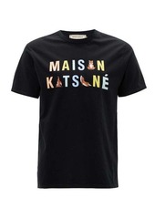 Maison Kitsuné Yoga Fox-logo cotton-jersey T-shirt