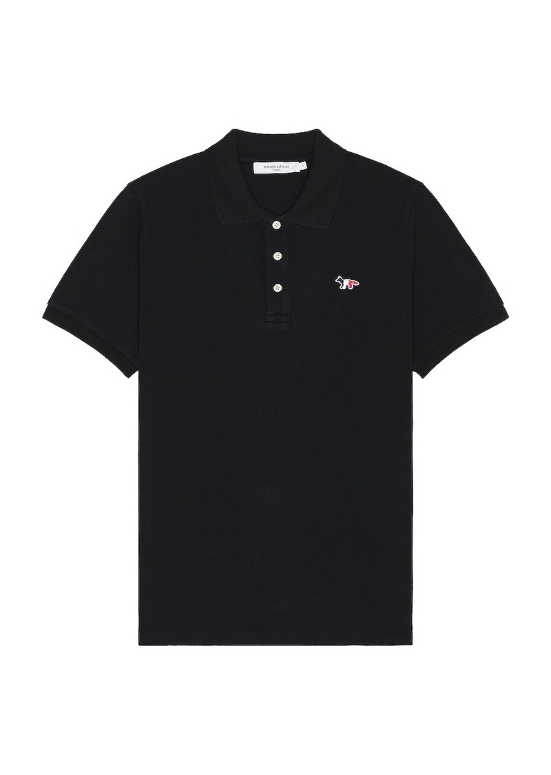 Maison Kitsuné Maison Kitsune Tricolor Fox Patch Polo