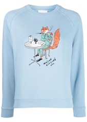 Maison Kitsuné old coffee fox sweatshirt