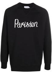Maison Kitsuné Parisien slogan-print sweatshirt