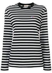 Maison Kitsuné striped longsleeved T-shirt