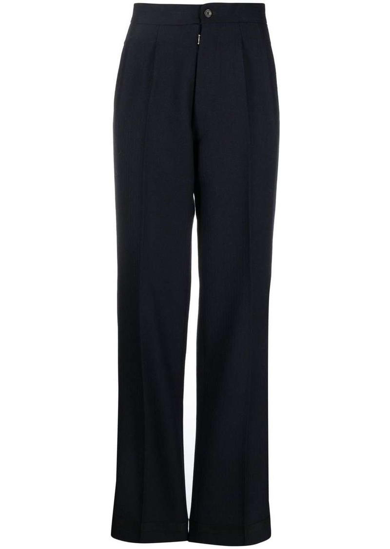 Maison Margiela herringbone-pattern wool trousers