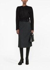 Maison Margiela herringbone A-line skirt