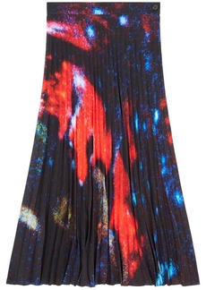 Maison Margiela abstract-print pleated skirt
