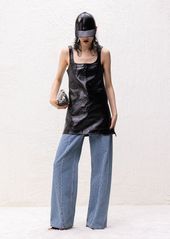 Maison Margiela Asymmetric Wide Leg Cotton Denim Jeans