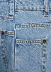 Maison Margiela Asymmetric Wide Leg Cotton Denim Jeans