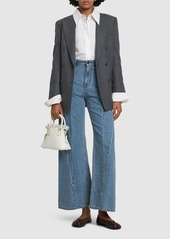 Maison Margiela Asymmetric Wide Leg Cotton Denim Jeans